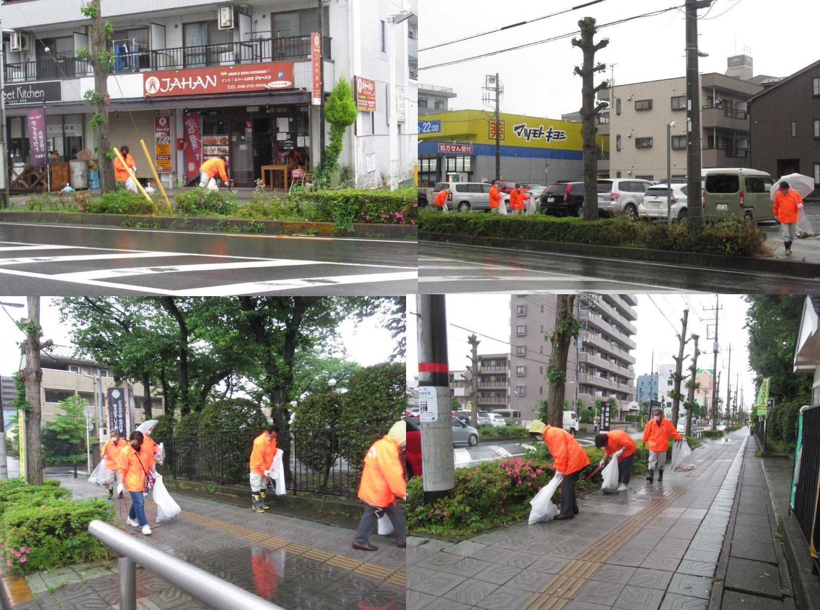 吉川駅北口（いちょう通り）道路清掃活動のイメージ